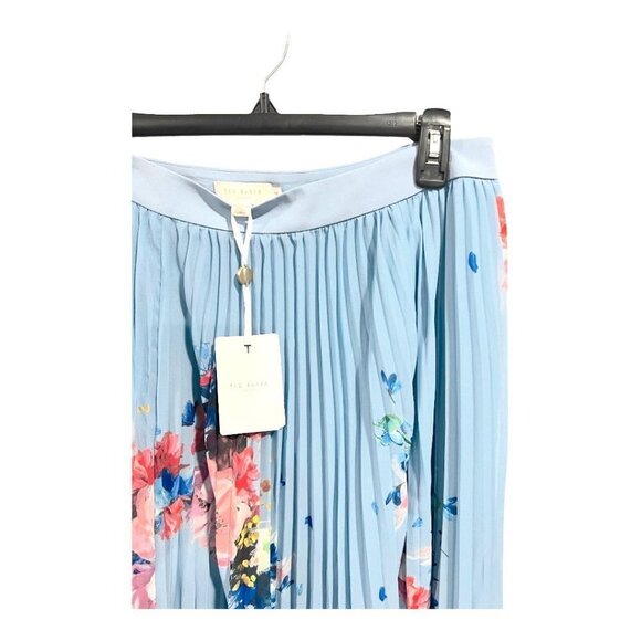 TED BAKER HARRPA Raspberry Ripple Pleated Midi Skirt - Picture 8 of 9